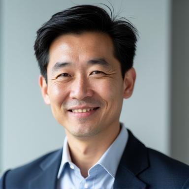 佐藤健一氏のプロフェッショナルなポートレート写真。